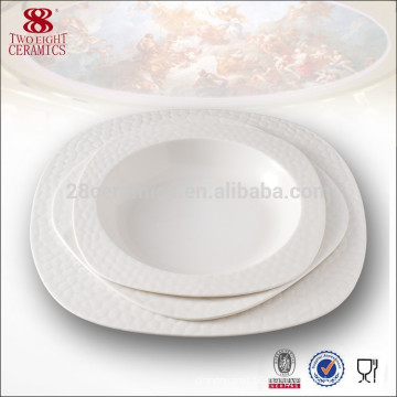 Guangzhou 8 inch ceramic soup plate square modern restaurant plates